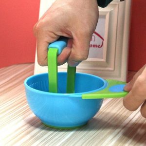 Food Masher Rice Potato Vegetable Mash Bowl with Masher | Blue