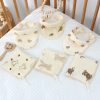 Baby bib newborn cotton four-layer wrinkle cloth.  26*26 cm [4pieces ]