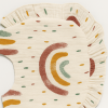 ins baby bib ruffled baby seven-layer waterproof gauze lace bib bib bib cotton Class A | (Rainbow printed)