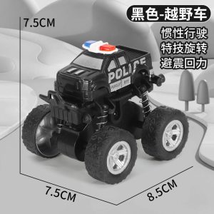 Inertial four-wheel drive police car [naked] black