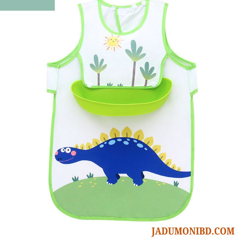 blue dainosure Baby Saliva Bibs - Waterproof Vest Style Eating Bib for Kids